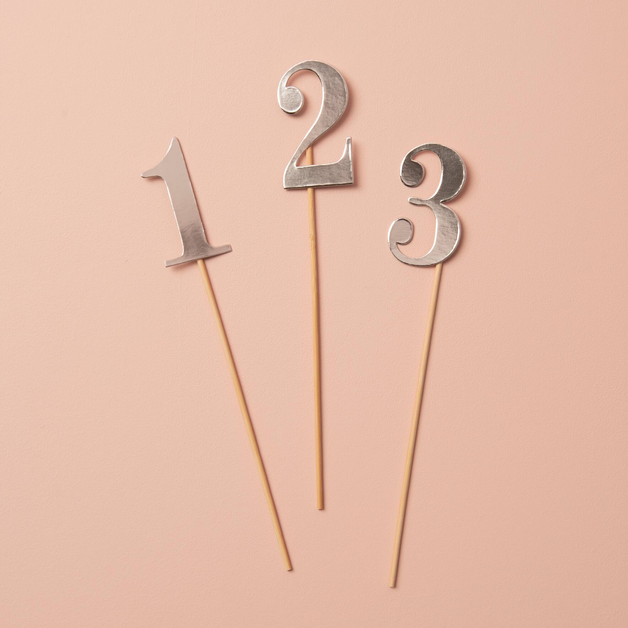 1-12 Silver Table Numbers by Celebrate It™